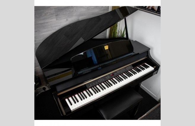 Used Yamaha CLP265GP Polished Ebony Digital Piano Complete Package (SN:GBRCNX01048) - Image 4